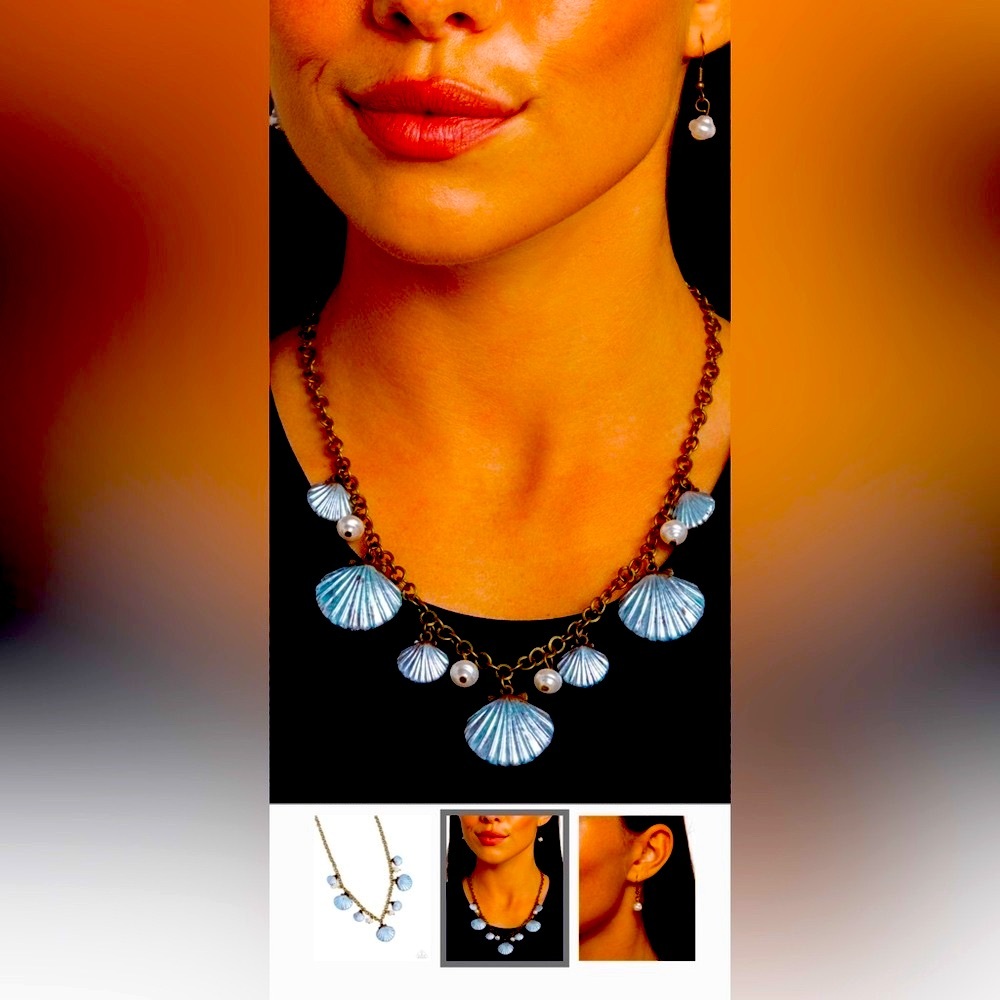 🧜🏻♀️🐚🧜🏼♂️ BEACH PLEASE❗️ PAPARAZZI “SEASHELL SOPHISTICATION” BRASS NECKLACE❗️ - Picture 4 of 5